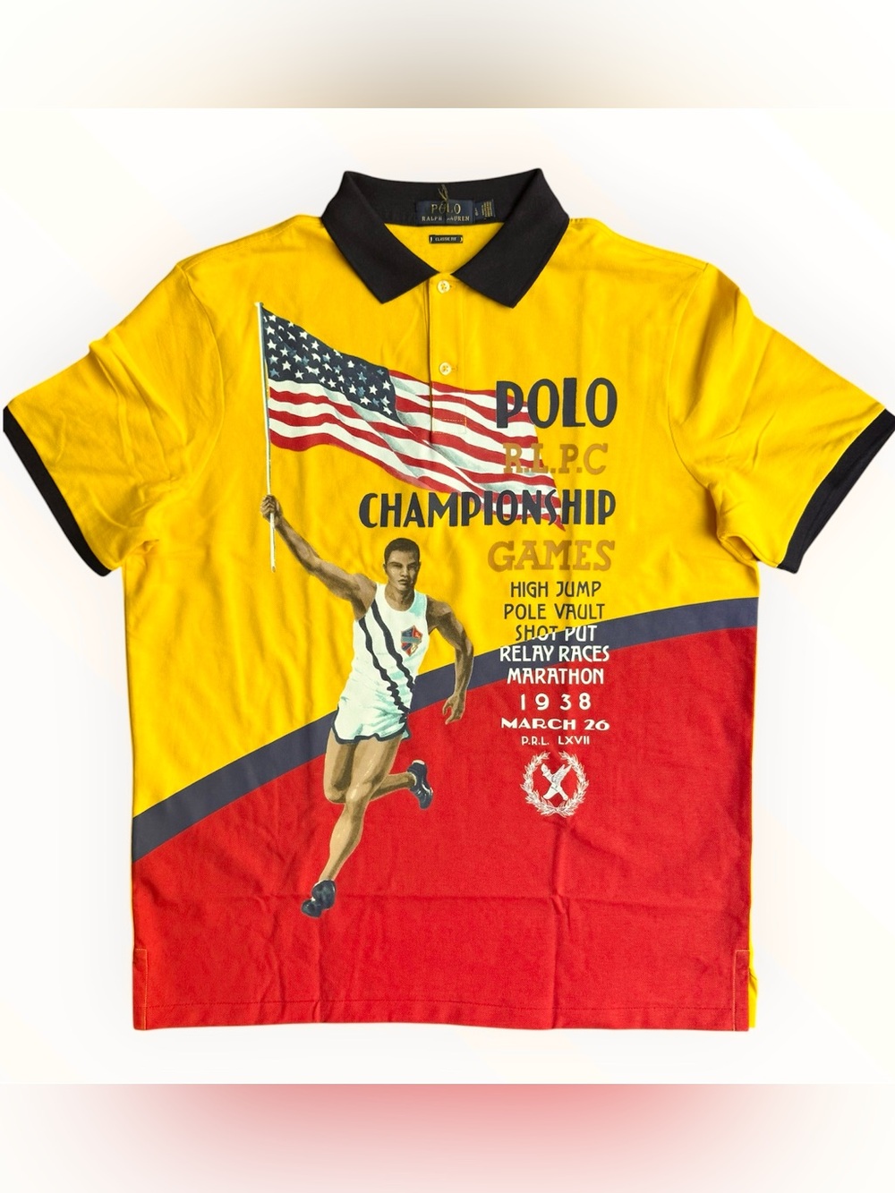 Polo Ralph Lauren Championship Games Big Logo Collared Shirt Olympic Sport Large